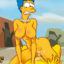 Marge Simpson riding a huge hard yellow cock!
